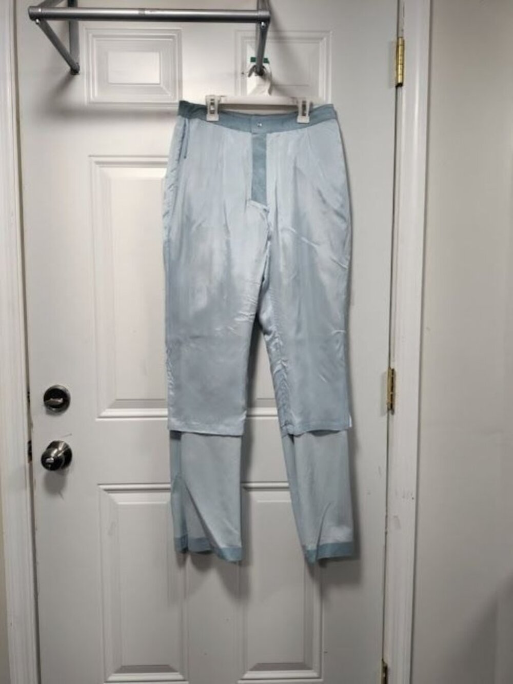 IRKA Suede Pants SZ 6 High Waist Zip Fly Wide Leg Washed Jeans Slim Fit - Picture 5 of 16